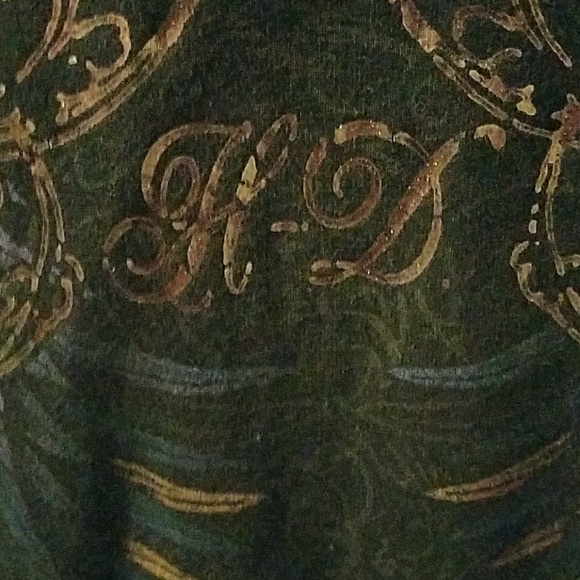 Ladies black long sleeve Harley Davidson t-shirt t - Picture 7 of 7